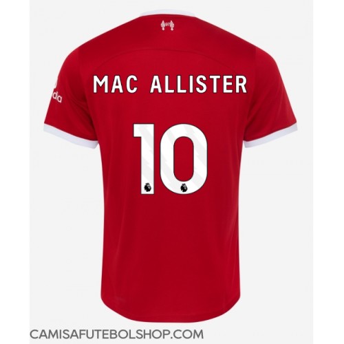 Camisa de time de futebol Liverpool Alexis Mac Allister #10 Replicas 1º Equipamento 2023-24 Manga Curta